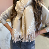 Cachecol com Franjas Bege | Liu jo