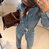 Macacão Cargo em Denim Myrella | BA&SH