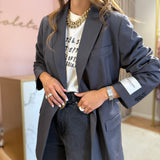 Blazer Estruturado Cinzento com Cinto | Scotch & Soda