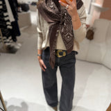 Jeans Cinza Wide com Cinto e Maxi Fivela | TWINSET