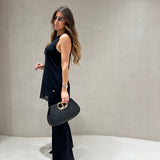SET top e calça TWINSET preto em malha fria
