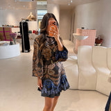 Vestido Nicole Estampado com Folhos | FARM RIO
