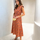 Vestido Zarza em laranja