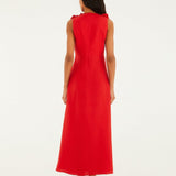 Vestido Midi Vermelho em Linho | FARM RIO