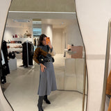 Camisola Oversized em Mistura de Alpaca Cinza e Camel Gaston | SEMICOUTURE