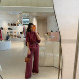 Conjunto Blusa e Calça Bordeux em Linho | OTTOD'AME
