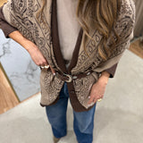 Blazer Castanho com fio lurex com Botão | Liu Jo