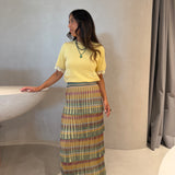 Blusa Dulce Amarela em Malha com Renda | CECILIA PRADO