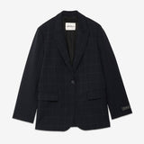 Blazer em Mistura de Lã Risca de Giz | ottod'ame