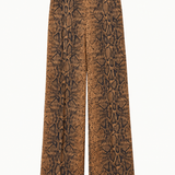 Calças Castanho e Preto com Estampado de Píton em Crepe de Viscose | TWINSET