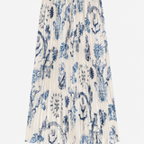 Saia Azul Plissada Estampada Delft Tiles | SCOTCH & SODA