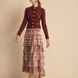 Cardigan Érica Bordeaux em Tricot | CECILIA PRADO