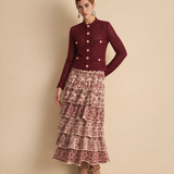 Cardigan Érica Bordeaux em Tricot | CECILIA PRADO