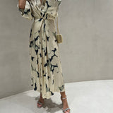 Vestido midi Ottod'ame acetinado estampado