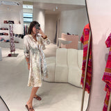 Vestido camiseiro midi Liu Jo com estampado tropical
