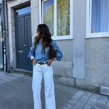Blusa Laura Denim Azul Claro com Bordado | BA&SH