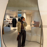 Casaco Bege com Gola de Bombazine