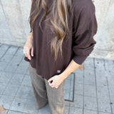 Calça Palazzo em Xadrez Castanho | Liu Jo