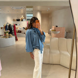 Blusa Demin com Laço | Violeta Store