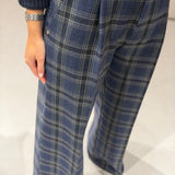 Calça Palazzo com Print Xadrez | ottod'ame