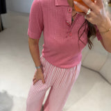 Polo de Malha Feminina Rosa com Botões | LIU JO