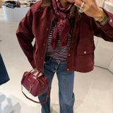 Casaco Bordeaux Textura Aveludada Bristol | VIOLETA