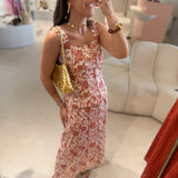 Conjunto Floral em Bege e Coral | Violeta Store