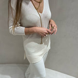 Camisola em malha bege Nenette