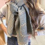 Estola Jacquard com Padrão de Xadrez | TWINSET