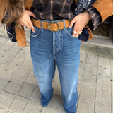 Jeans Wide Leg de Cintura Alta TWINSET em Denim | TWINSET