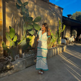 Conjunto Deia em branco e azul