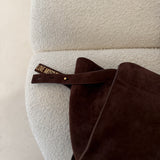 Mala de ombro Tote Bag Camurça Castanha | Love Moschino