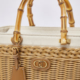 Mala de Palhinha com Alças em Bambu | LIU JO