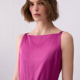 Vestido Longo Acetinado Lilás com Detalhe Corrente | LIU JO