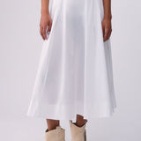 Saia Midi em Popelina Branco | LIU JO