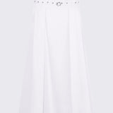 Saia Midi em Popelina Branco | LIU JO