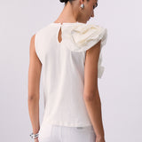 Top com Detalhe em Tafetá Branco | LIU JO