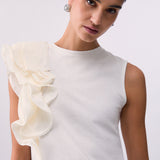 Top com Detalhe em Tafetá Branco | LIU JO