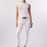 Top com Detalhe em Tafetá Branco | LIU JO