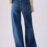 Jeans Flare de Cintura Alta com Bandana em Renda | LIUJO