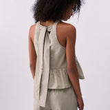 Top em Popeline com Laço Bege | LIU JO