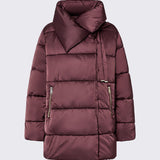Blusão Berinjela Oversized Acolchoado em Nylon Brilhante | LIU JO