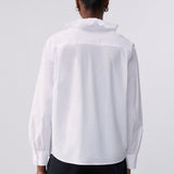 Camisa Branca em Popelina com Folhos | LIU JO