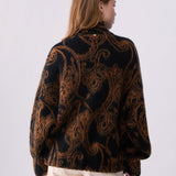 Bomber Paisley em Malha Jacquard com Lã e Alpaca | LIU JO