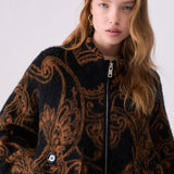 Bomber Paisley em Malha Jacquard com Lã e Alpaca | LIU JO