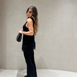 SET top e calça TWINSET preto em malha fria