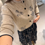 Cardigan Bege com Bordados | Scotch & Soda