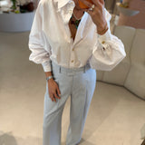 Calça Palazzo com Riscas e fio de Lurex | LIU JO