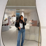 Jaqueta de Ecopele em Preto Oversized | Semicouture