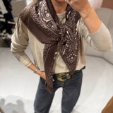 Camisola de Malha Bege com Decote Redondo  | ottod'ame